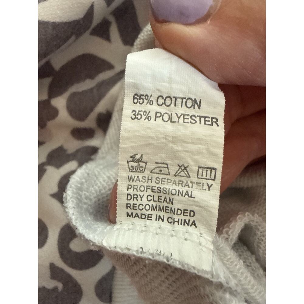 Ecowish Leopard Print Sweatshirt Women’s XL Gray Crewneck Pullover EUC - Picture 8 of 8
